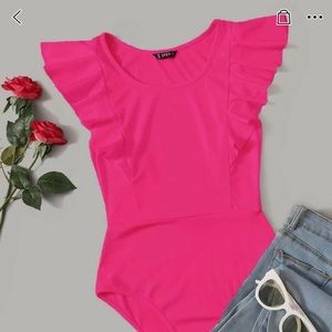 Hot pink Shein bodysuit